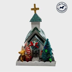 Winter Putz Glitter House